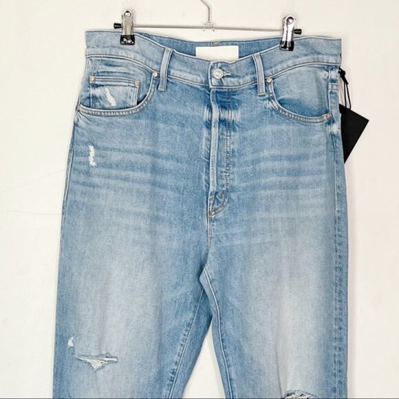 Mother Superior NWT Hiker Hover Undone Hem Jeans On My Knees Size 34 - Picture 3 of 16